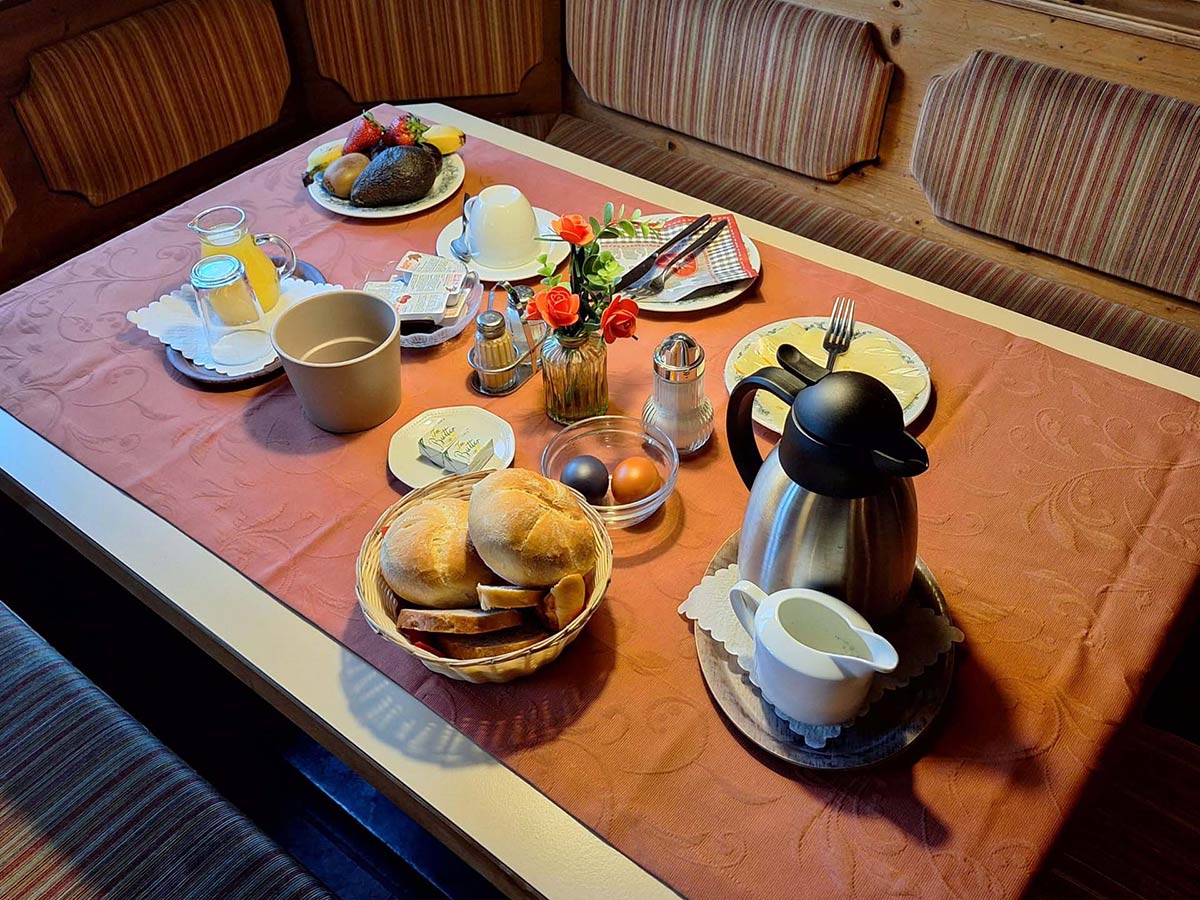 Frühstücksstube der Pension Stein